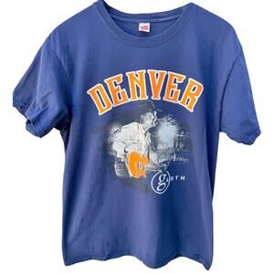 Garth Brooks Denver T Shirt Mens Large Blue Stadium Tour Graphic